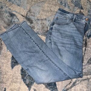 Express light wash denim stretch high rise jeans - size 12R